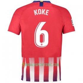 Koszulka Atlético Madryt Koke 6 Domowe Stroje Piłkarskie 2018/19 Krótki Rękaw